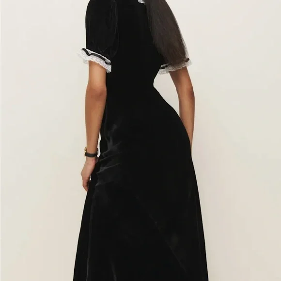 Reformation Adessa Velvet Dress Size 6 - Picture 5 of 6